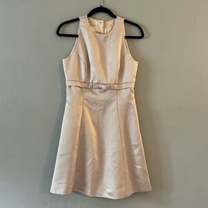 Vintage Scott McClintock Blush Satin Bow Cocktail Dress Size 4 USA